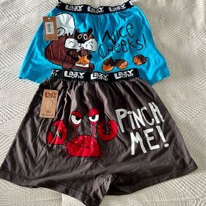 NWT Mens Lazy Ones Boxers {bundle of two}